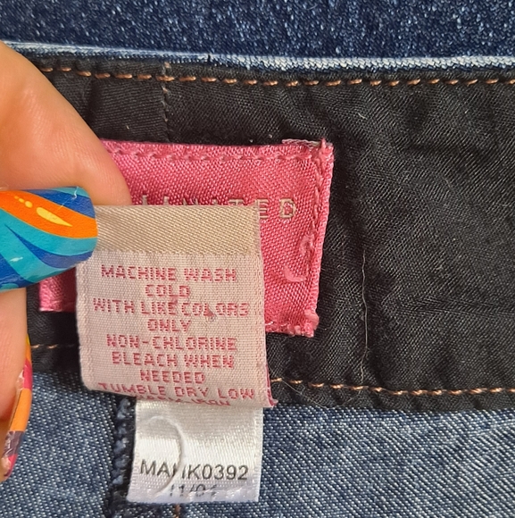 The Limited Jeans Drew Jeans Dark Blue Jeans Mid Rise EXTRA WIDE LEG Size 8 - Picture 13 of 13